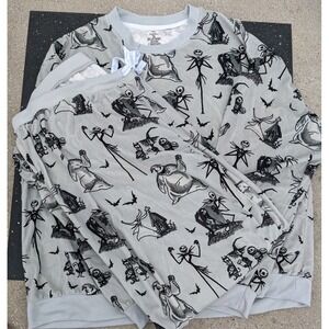 Pajama Set 2XL Nightmare Before Christmas Gray Loungewear 2 PC Soft Comfy Disney